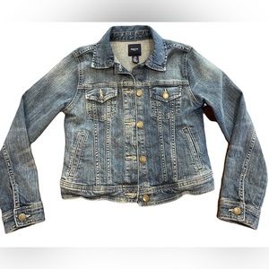 Gap kids denim jean jacket sz xl